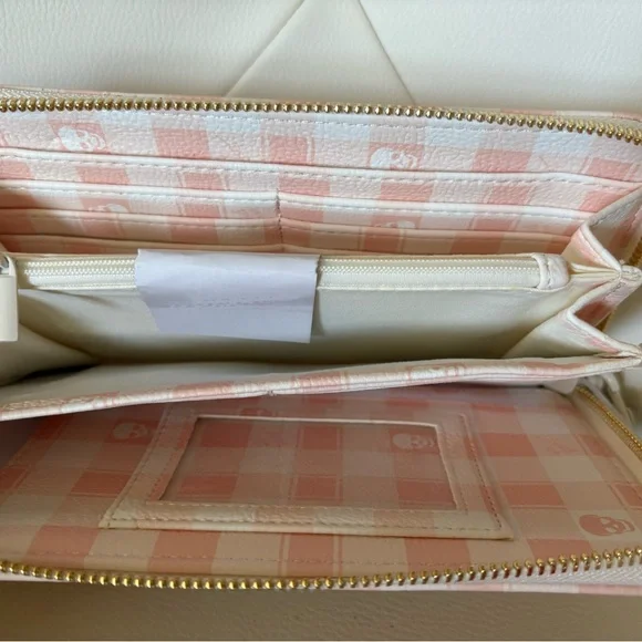 Betsey Johnson Pink and White Checkered Wallet - Picture 4 of 9